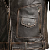 Throttle & Thread Men's Motorcycle Leather Jacket